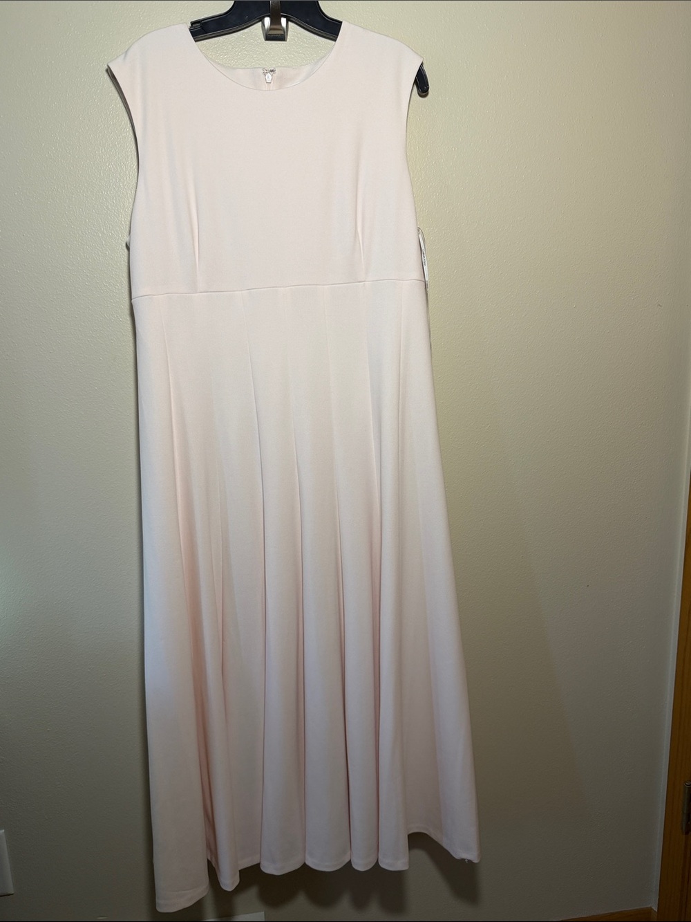 Calvin Klein Sleeveless Midi Dress in Soft Blush